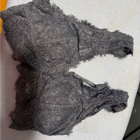 NWT aerie Blue Lace Bralette with Wide Straps and V-Neckline - Picture 3 of 5